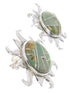 Southwestern Turquoise Sterling Silver Sun Post Earrings AW68265